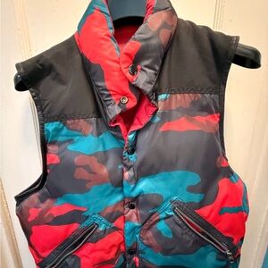 Coach Red and Blue Camouflage Vest
